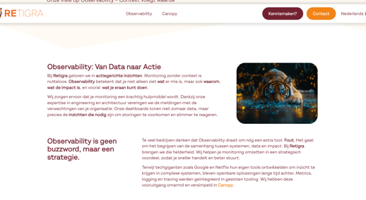 nieuwe website Retigra diensten